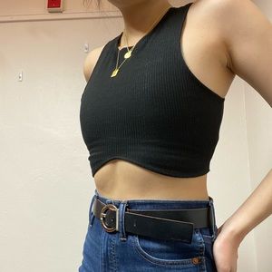 Urban outfitters black crop top